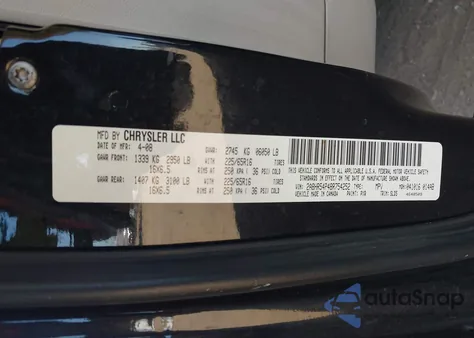 2008 Chrysler Town & Country Touring из США, поврежденный, VIN 2A8HR54P48R754252